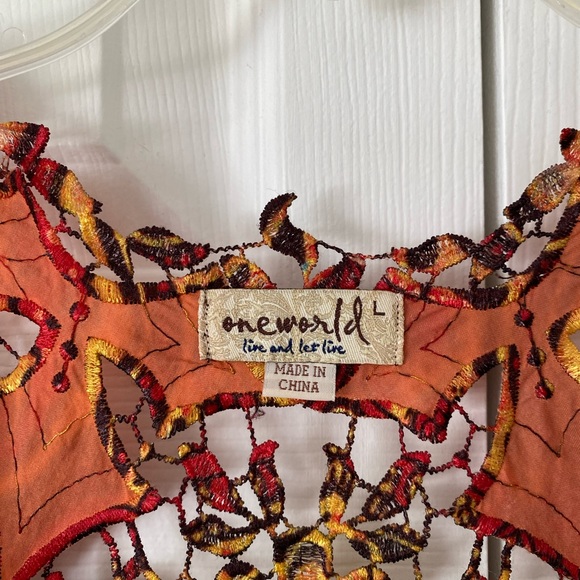 One World Large Racerback Tank Top - Picture 2 of 5